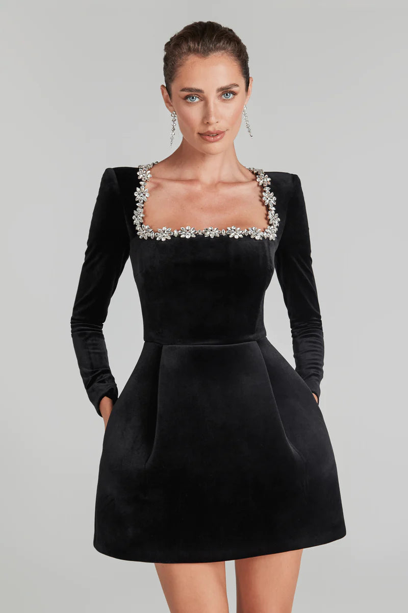 Elegantes Samt Kleid Yassy Damen - BerlinGlamour