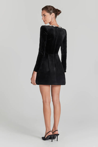 Elegantes Samt Kleid Yassy Damen