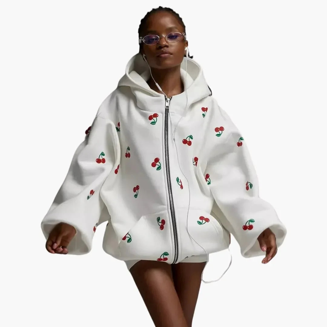Kirschmotiv Jacke für Damen 0