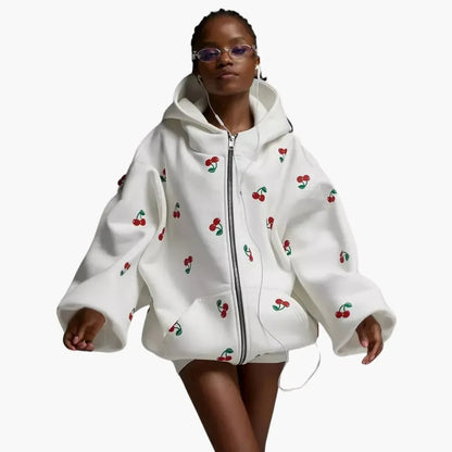 Kirschmotiv Jacke für Damen 0