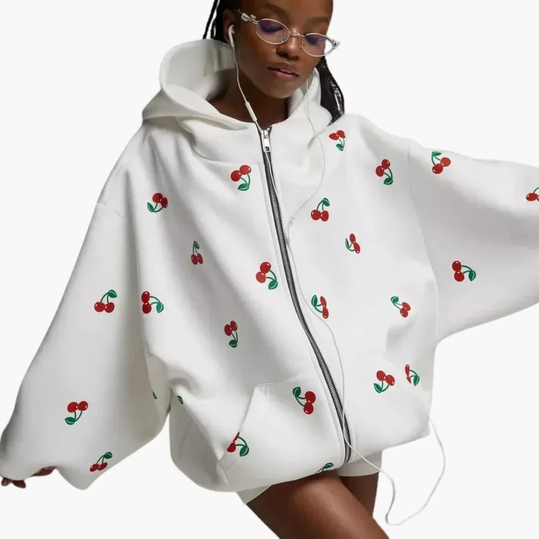 Kirschmotiv Jacke für Damen 1