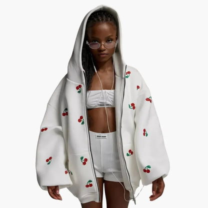 Kirschmotiv Jacke für Damen 2