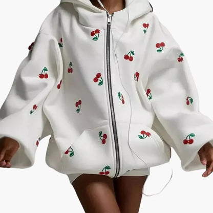 Kirschmotiv Jacke für Damen 5