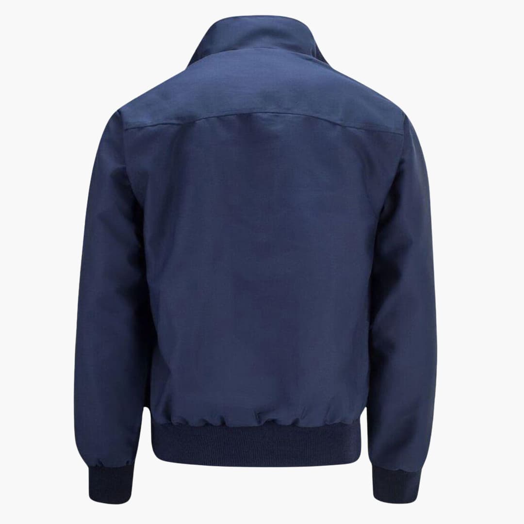 Klassische Herren Winterjacke mit geripptem Saum und Kragen 3