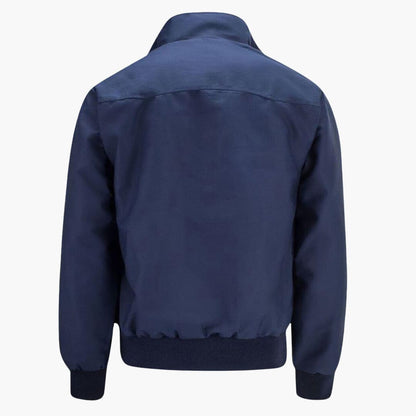Klassische Herren Winterjacke mit geripptem Saum und Kragen 3