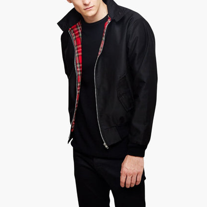 Klassische Herren Winterjacke mit geripptem Saum und Kragen 4