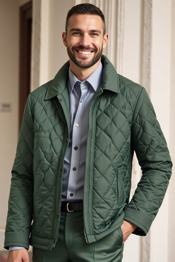 Klassische Winter-Steppjacke für Herren 1