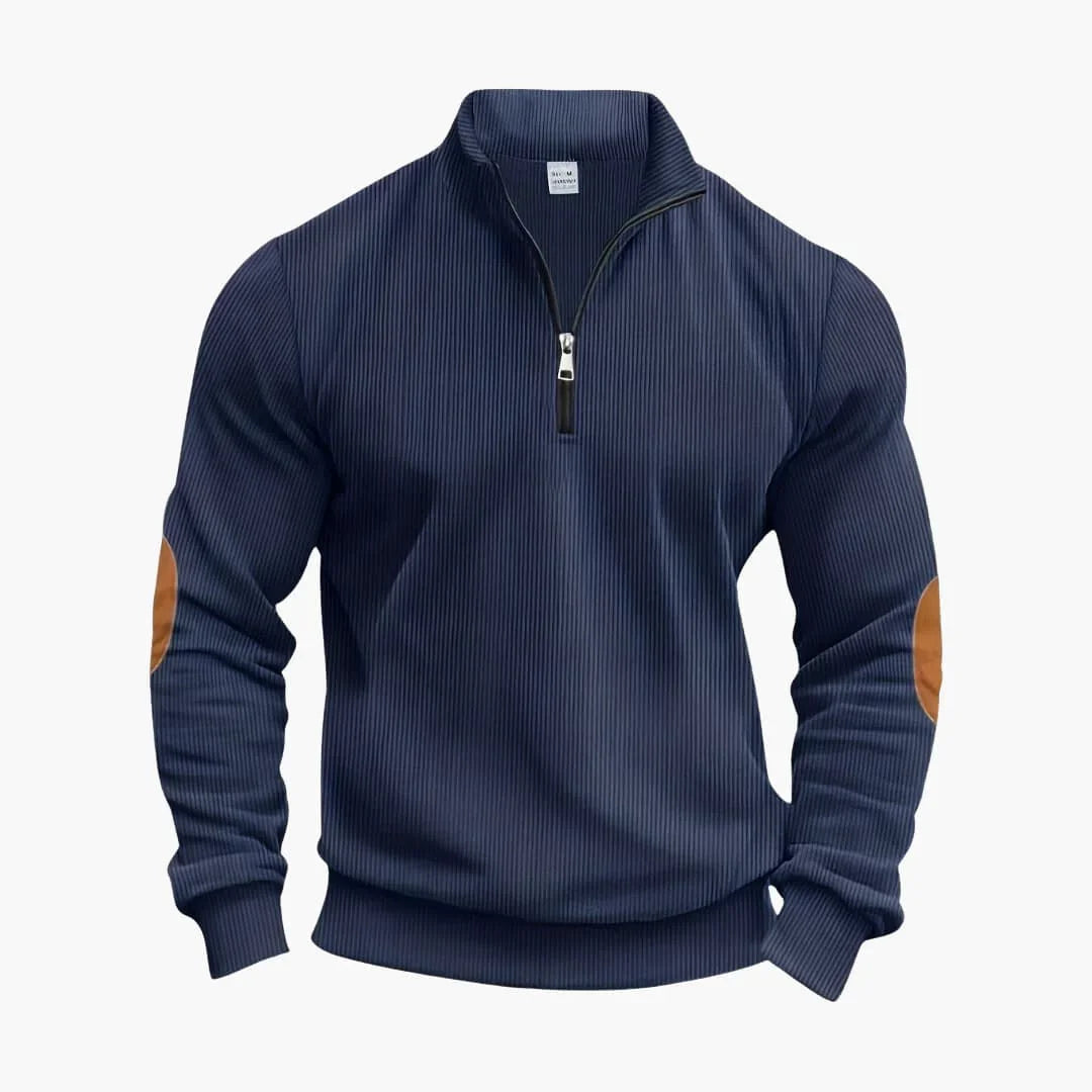 Klassischer Halbzip Strickpullover für Herren 1