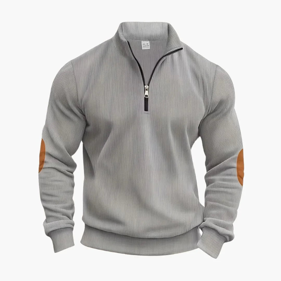 Klassischer Halbzip Strickpullover für Herren 2