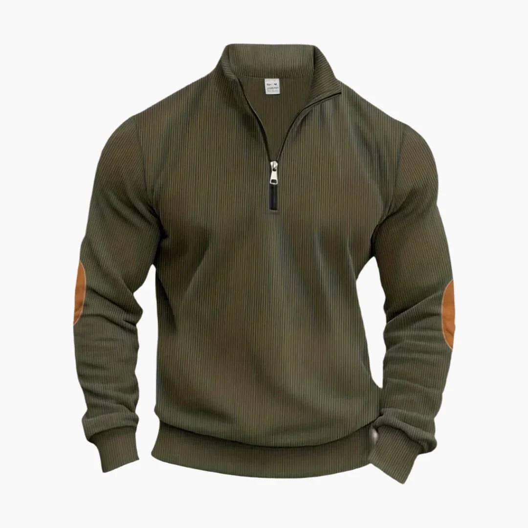 Klassischer Halbzip Strickpullover für Herren 4