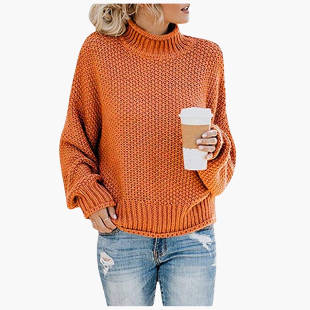 Klassischer Rippstrickpullover für Damen 0