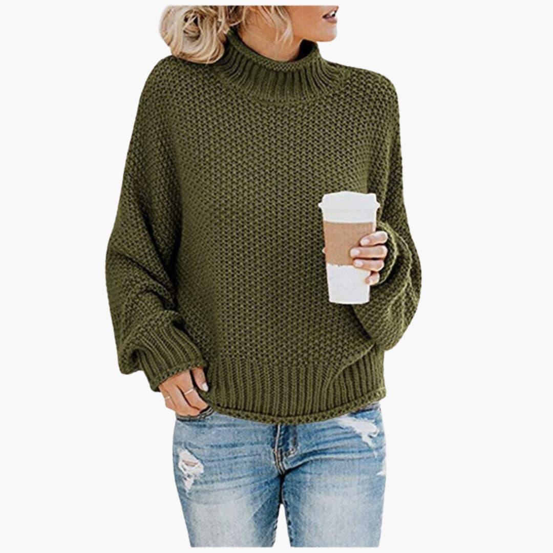 Klassischer Rippstrickpullover für Damen 1