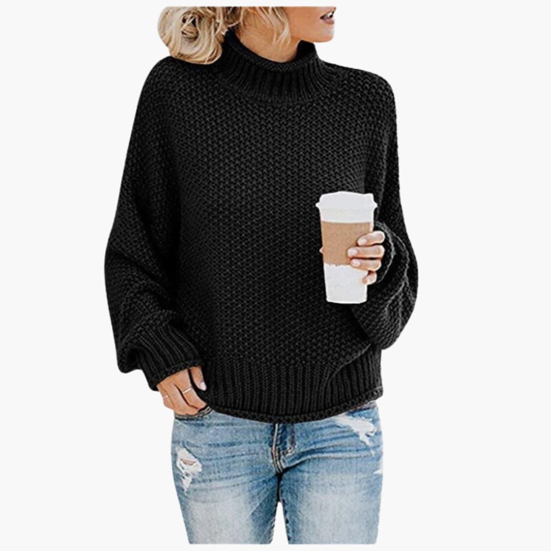 Klassischer Rippstrickpullover für Damen 2