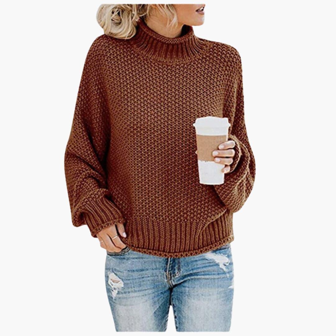 Klassischer Rippstrickpullover für Damen 3