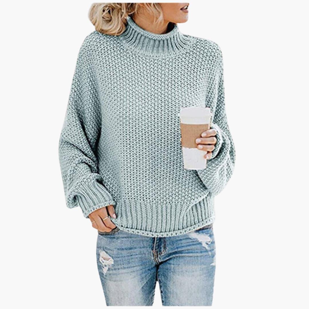 Klassischer Rippstrickpullover für Damen 5