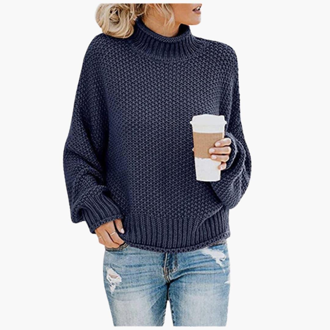 Klassischer Rippstrickpullover für Damen 6