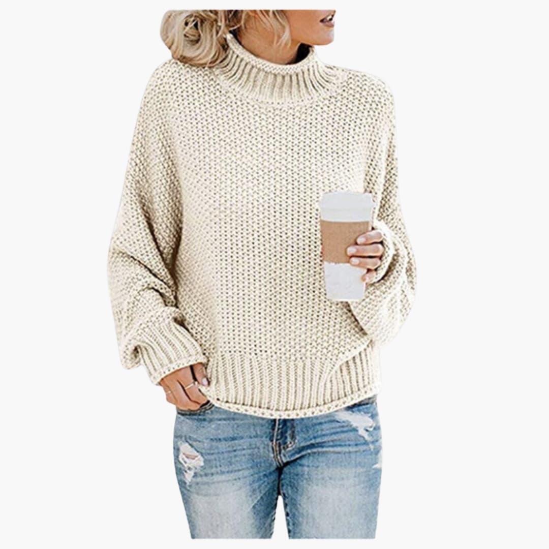 Klassischer Rippstrickpullover für Damen 7