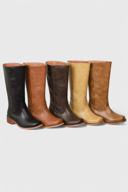Damenstiefel Stylisch mit Blockabsatz und Plattform