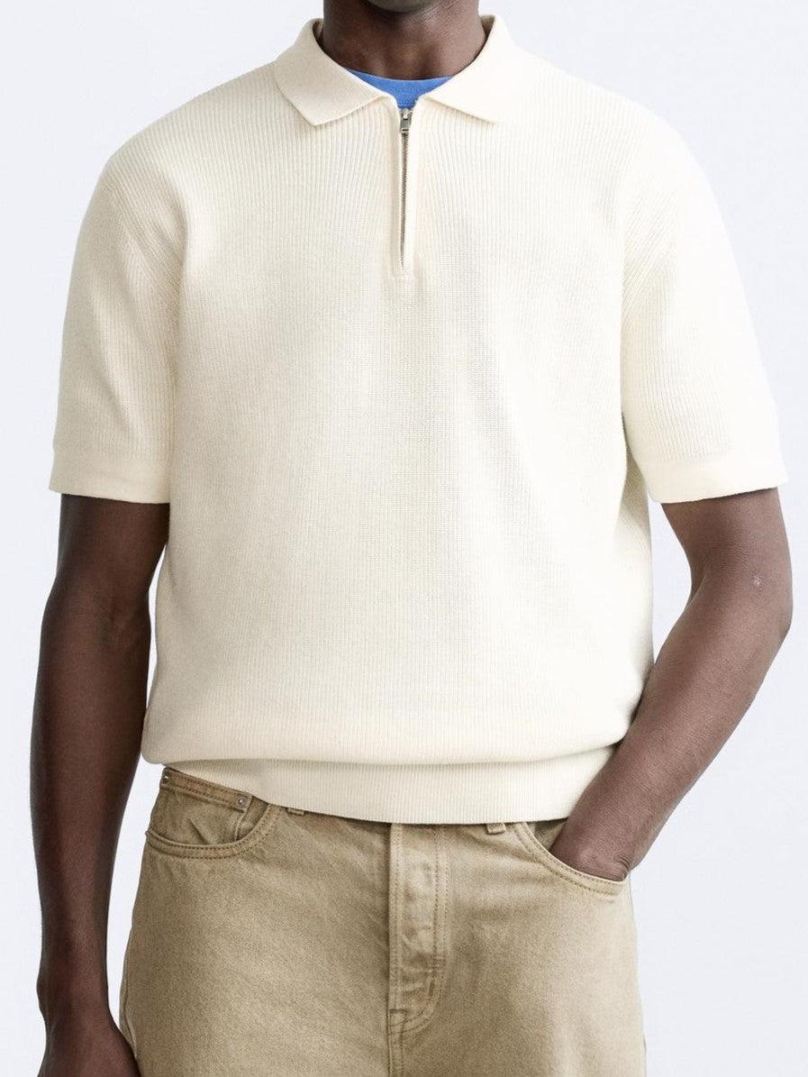 Strickpolo Herren Reißverschluss Elegantes Design