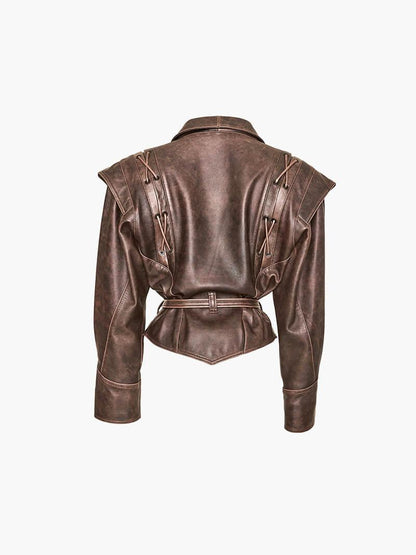 Knopf Schnürung Jacke für Damen 1