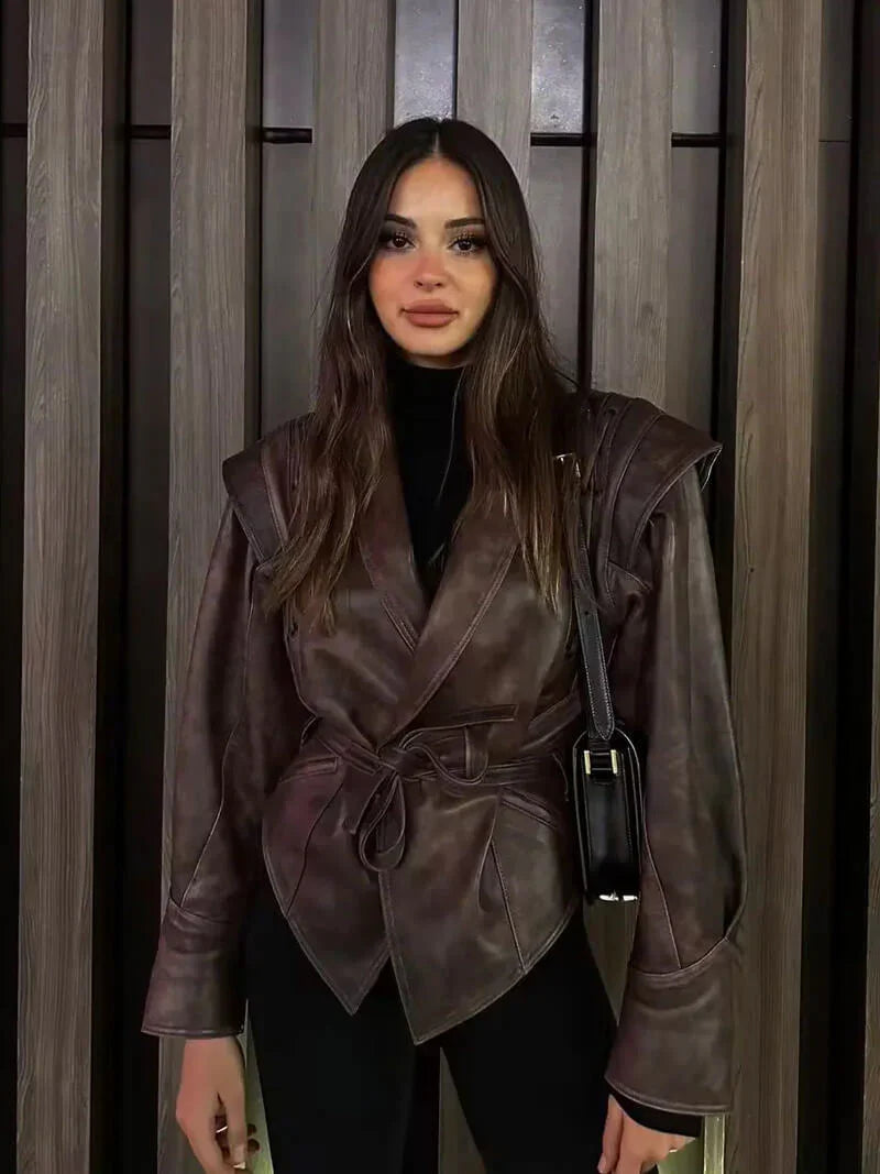 Knopf Schnürung Jacke für Damen 3