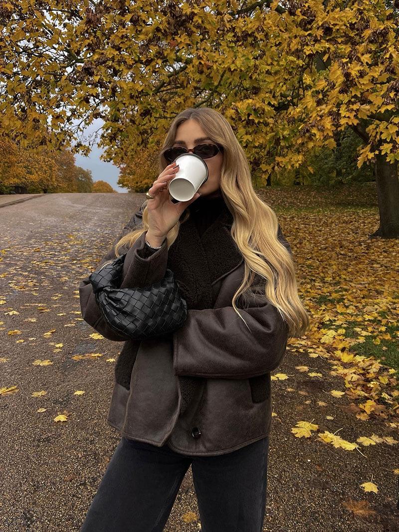 Knopfdetails Langarmjacke für Damen 2
