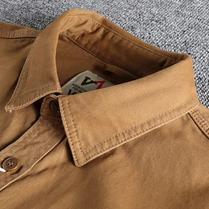 Knopfleiste-Hemd – Lässig – Praktische Taschen – Cargo-Hemd – Herrenhemd-Chaps Herrenmode