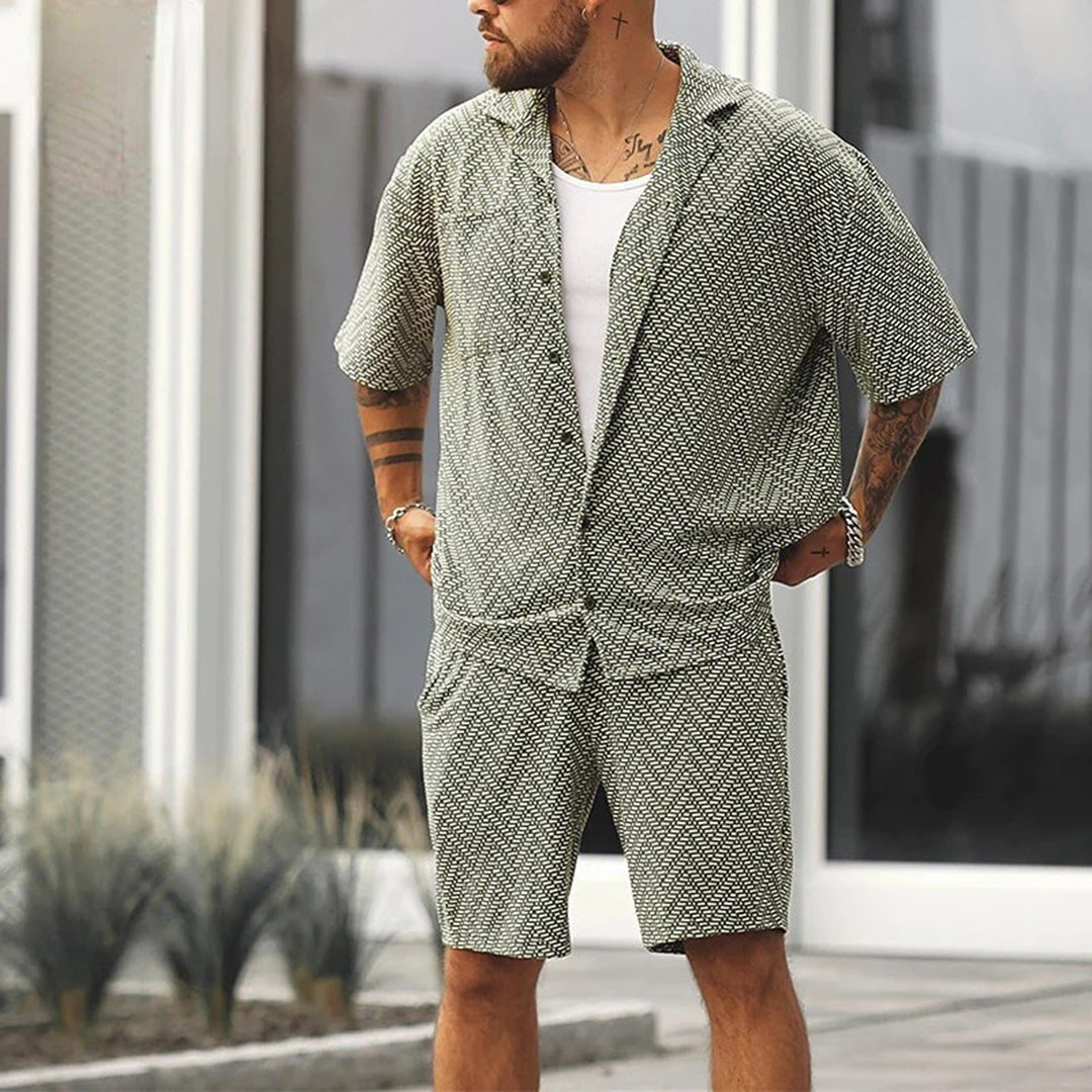 Herren Shorts Set Zweiteilig Kurzarm Sommer - BerlinGlamour