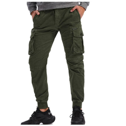 Herren Cargo-Hose Bequem Modern Grün