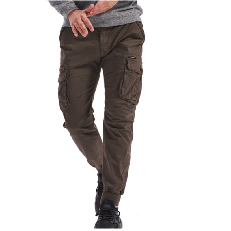 Herren Cargo-Hose Bequem Modern Grün