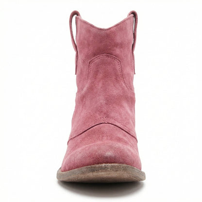 Western Stiefel Damen Kurz Wildleder Knöchelstiefel