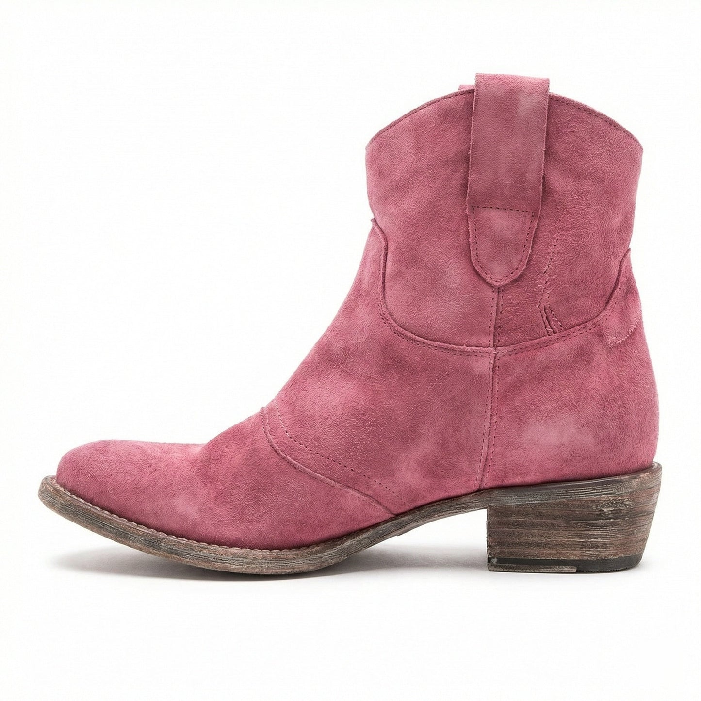 Western Stiefel Damen Kurz Wildleder Knöchelstiefel