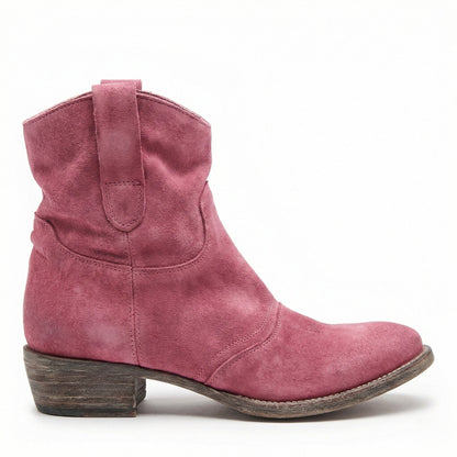 Western Stiefel Damen Kurz Wildleder Knöchelstiefel