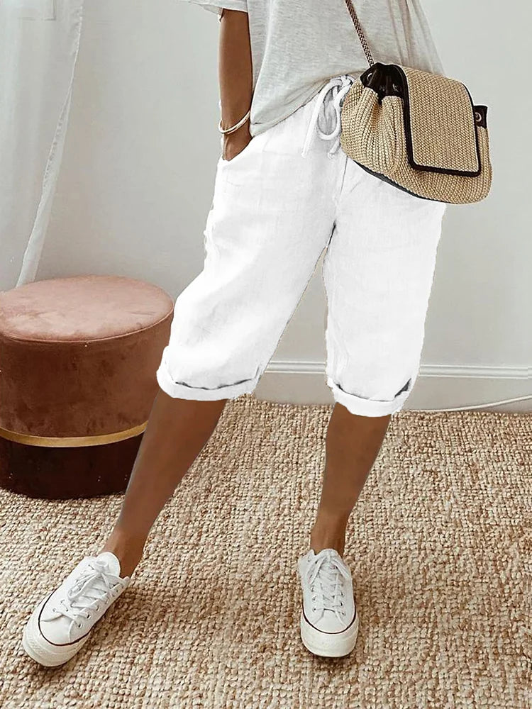 Damenschuhe sind nicht im Titel, es sind Hosen: Damen Leinenhosen Sommerhosen Stylisch