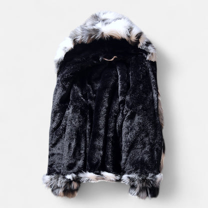Kunstfelljacke – Herren-Pelzmantel mit Kapuze für den Winter-Chaps Herrenmode