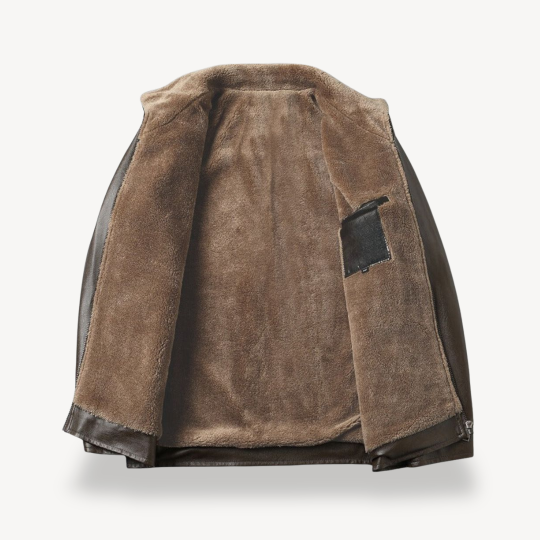 Kunstlederjacke mit Fleecefutter für Herren | Loravelle 2