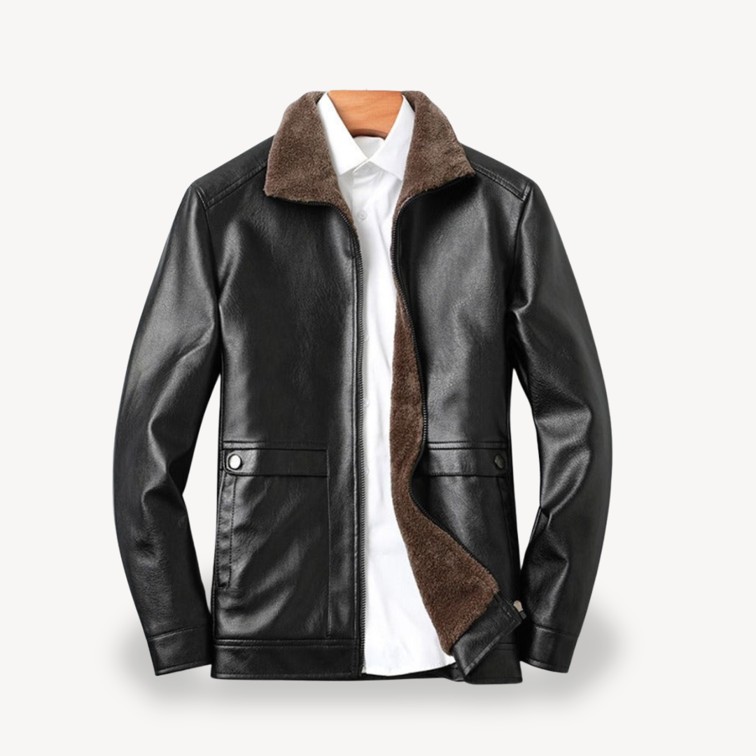 Kunstlederjacke mit Fleecefutter für Herren | Loravelle 3