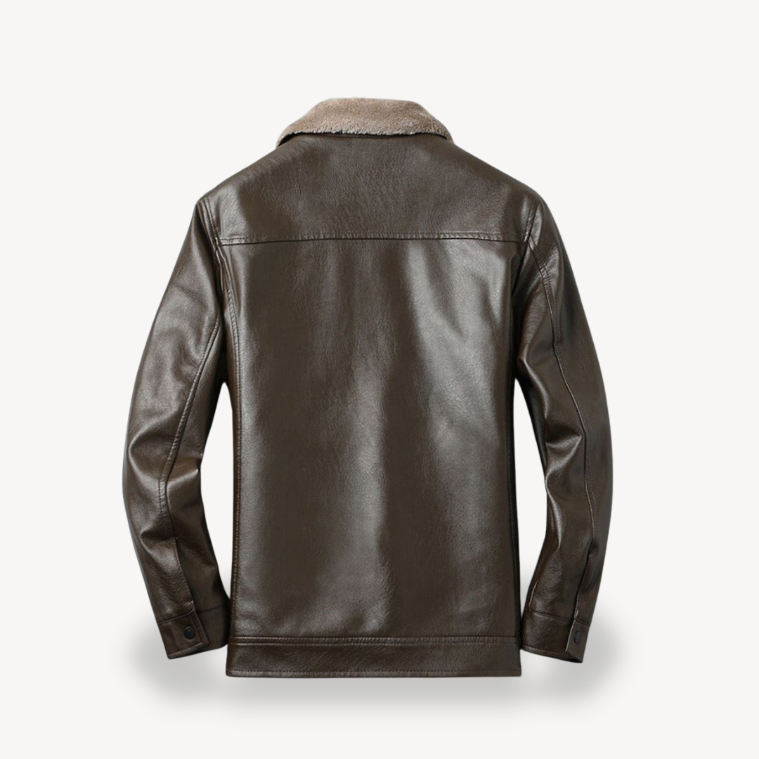 Kunstlederjacke mit Fleecefutter für Herren | Loravelle 4