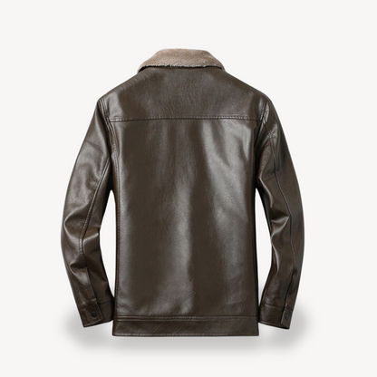 Kunstlederjacke mit Fleecefutter für Herren | Loravelle 4
