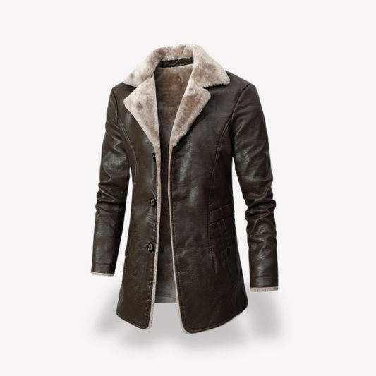 Kunstpelz-Lederjacke Herren | Loravelle 0