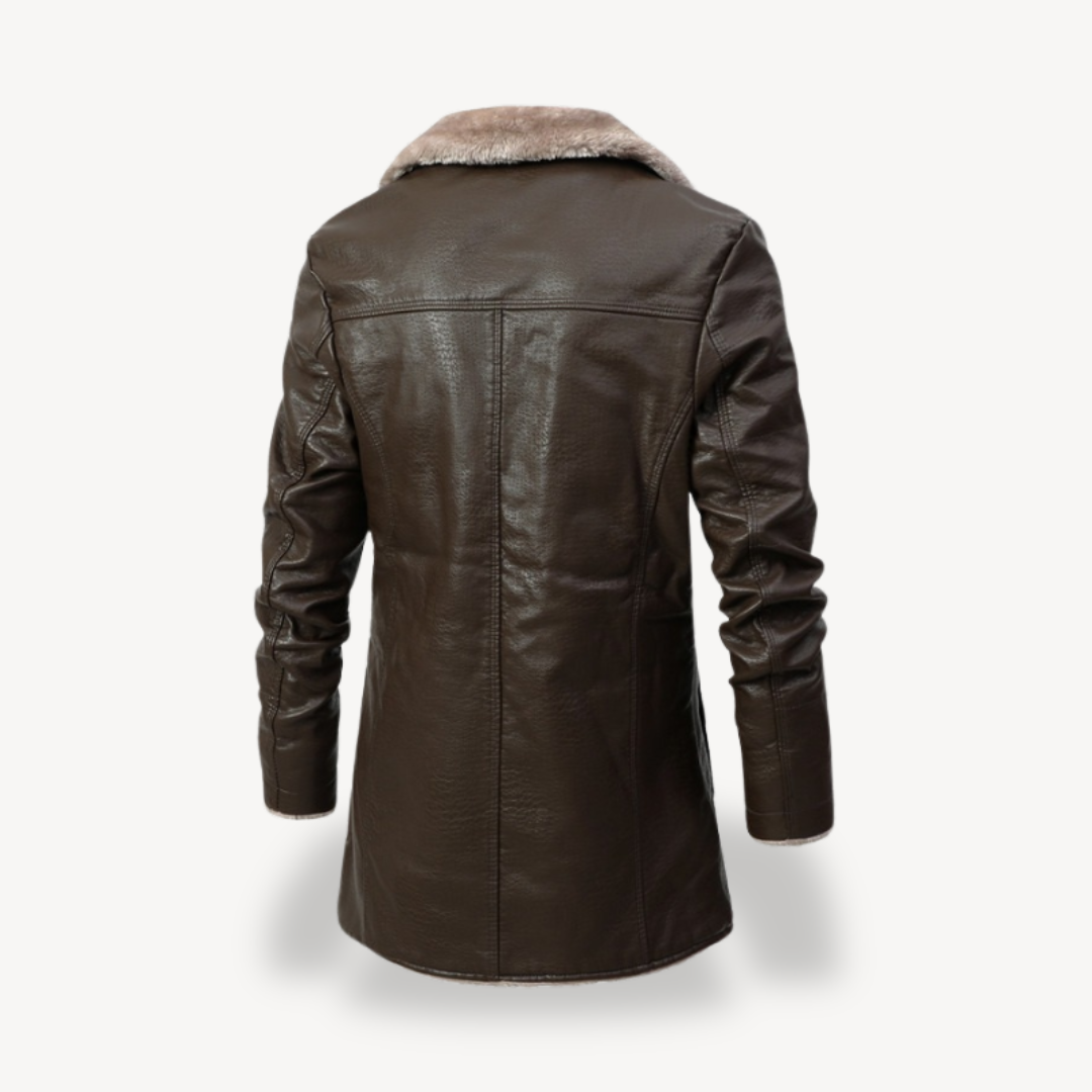Kunstpelz-Lederjacke Herren | Loravelle 2