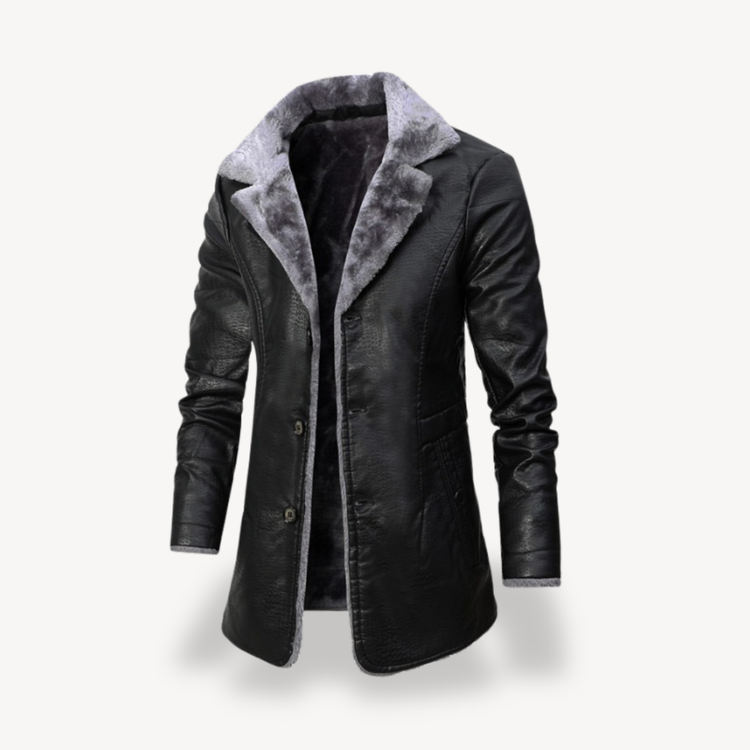 Kunstpelz-Lederjacke Herren | Loravelle 3