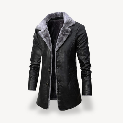 Kunstpelz-Lederjacke Herren | Loravelle 3