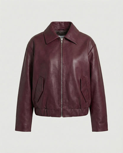 Vegan Lederjacke Fliegerstyle Kurz Schnitt