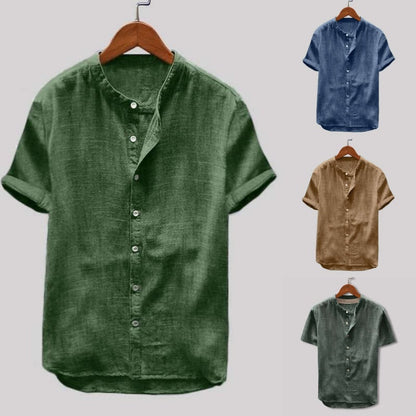 Sommerhemd für Männer Leicht Kurzarm Button Down - BerlinGlamour