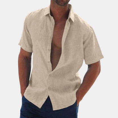 Kurzarmhemd - Leichtes Hemd für Männer mit Knöpfen für den Sommer-Chaps Herrenmode