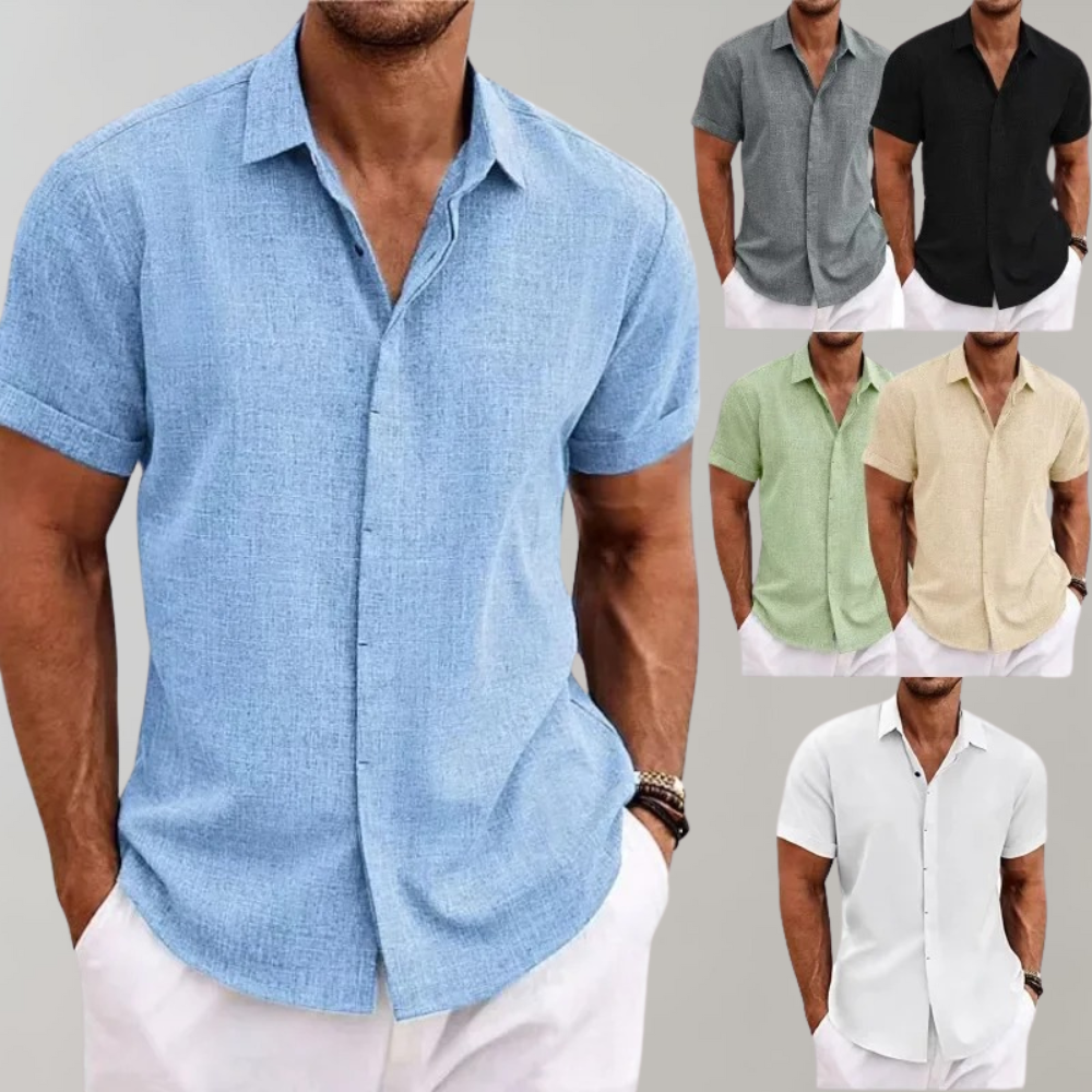 Kurzarmhemd – geknöpft – Sommer – Poloshirt – Herrenhemd-Chaps Herrenmode