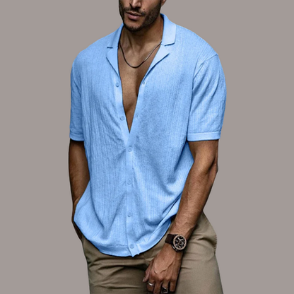 Leichtes Herren Poloshirt Kurzarm mit Knöpfen - BerlinGlamour