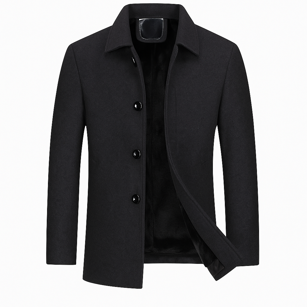 Kurzer Trenchcoat – Einreihig – Maßgeschneidert – Winter-Trenchcoat – Herrenjacke-Chaps Herrenmode