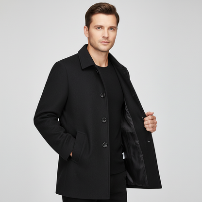 Herren Trenchcoat Kurz Einreihig Maßgeschneidert Winter - BerlinGlamour